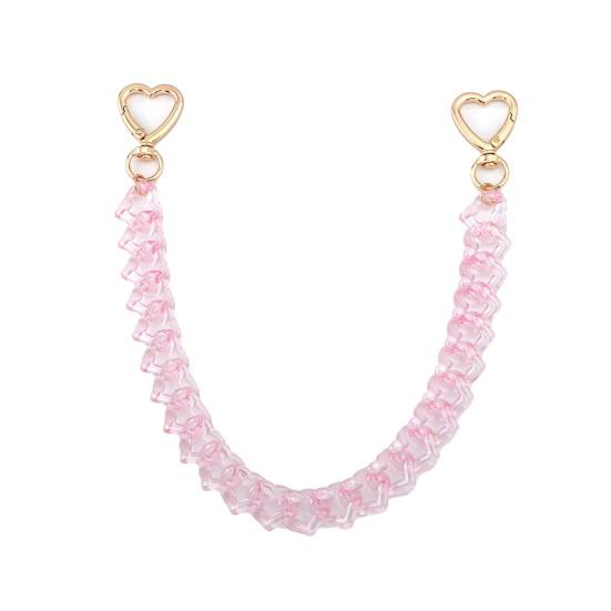 Kirsch-Taschenanhänger Rosa Kirsch-Herz-Anhänger Erdbeer-Anhänger Kette Funkelnder Geldbörsen-Anhänger für Damen Handtasche Tragetasche Zubehör