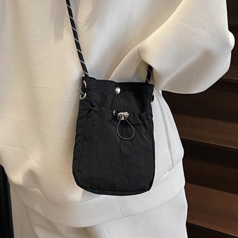 Nylon Crossbody Bag Soft Mini Phone Wallet Multifunctional Square Shoulder Bag Crossbody Purse Canvas Purse Messenger Bag