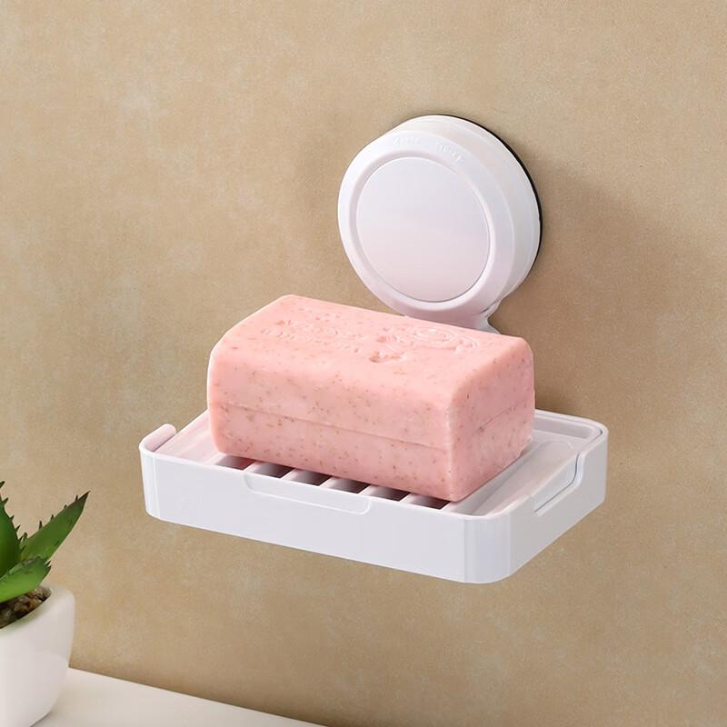 Wutuo No-Drill Suction Cup Bathroom Soap Dish Set