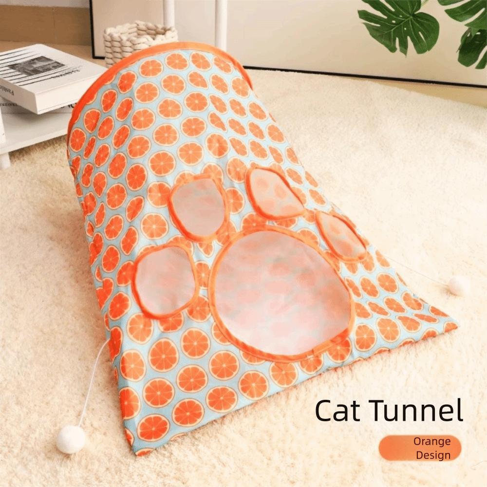 Noisy Paper Cat Toy Diamond Bag Foldable Design Interactive Cat Tunnel Toy Interactive Feature Rolling Ground