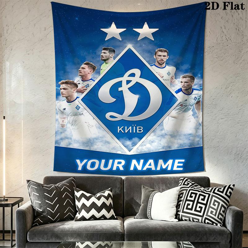Custom Dynamo Kyiv Wall Hanging Printed Fabric Blanket Decorative Tapestries for Bedroom Living Room Home Decor