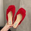 Fashion SUOJIALUN 2025 Summer New Candy Color Women Slipper Fashion Open Toe Slip On Slides Soft Flat Heel Outdoor Dress Beach Sandal