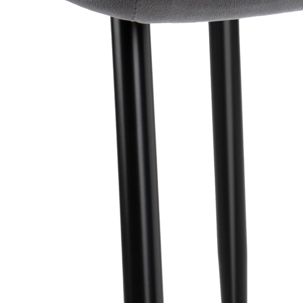 FRESNO VELVET chair upholstered in graphite velvet