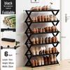Compact Wooden Shoe Storage Rack: Multi-Layer, Dustproof Shoe Cabinet for Dorm or Entryway