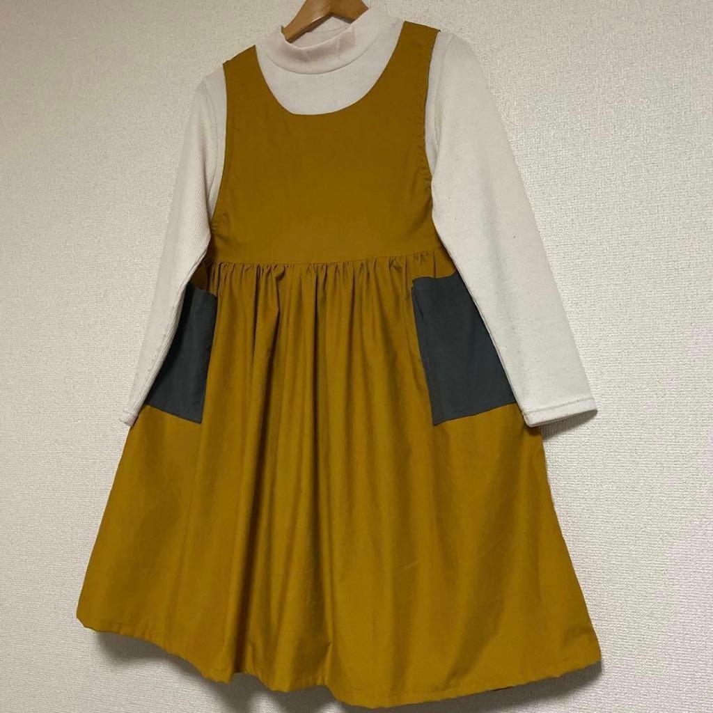 Used [Limited 1st] Handmade ladies apron dress fine ribbed corduroy