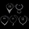 Style Drop Earrings Water Drop Earrings Dangle Earrings Bridal Wedding Jewelry Set Women Necklace