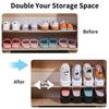 Adjustable Shoe Hanger with Double-Layer and Thickened Design for Space Saving and Storage Organization in Home or Dormitory