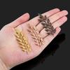 Vintage Men's Suit Brooches Parts Leaf-shaped Shirt Collar Breastpin Decoration Supplies Party Hair Jewelry Making Accessories