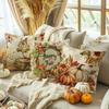 Home Decor Autumn-Themed Squirrel & Pumpkin Throw Pillows Pattern Cushion Cover Suitable For Sofa Bedroom Car Pillow Cover