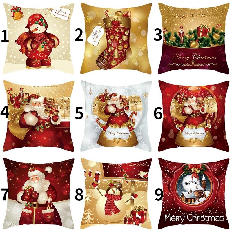 1Pc Santa Pillowcase Happy New Year Xmas Gifts Christmas Decor for Home Merry Christmas Ornament Xmas Gifts.