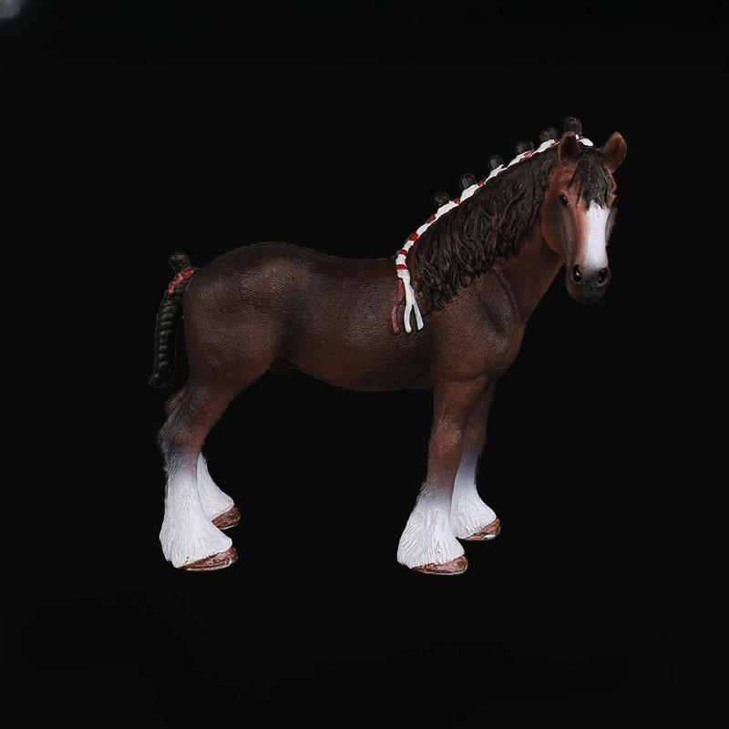 1Pc Children's Simulation Animal Toys Wildlife Model Set Solid Quarter Horse White Horse Black Horse Maxima Horse