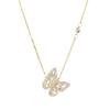 Butterfly Necklace for Women with Fashionable Personality, Slightly Inlaid Diamond Clavicle Chain Necklace Temperament Versatile
