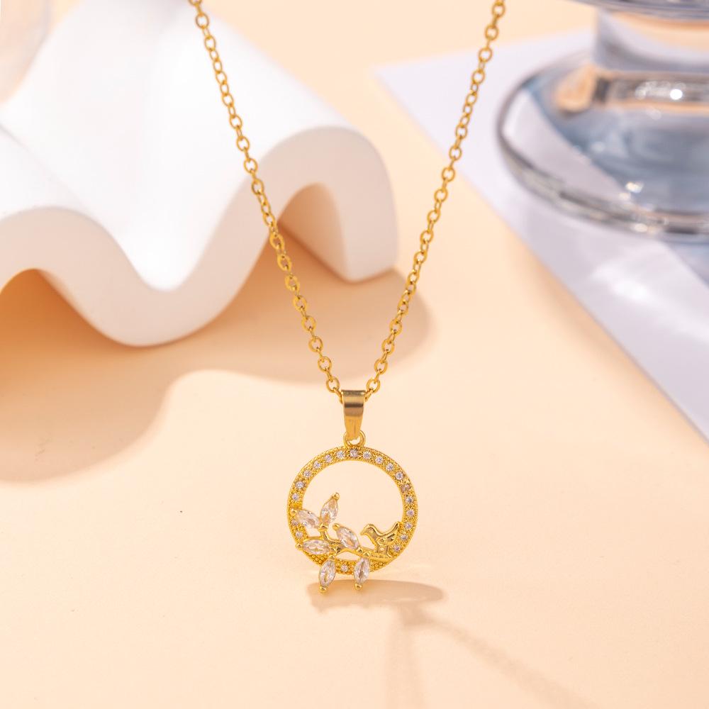 Kadın Lüks Titanyum Çelik Kolye Ucu Klavikula ve Uzun Kazak Kolyesi - Niş Tasarım