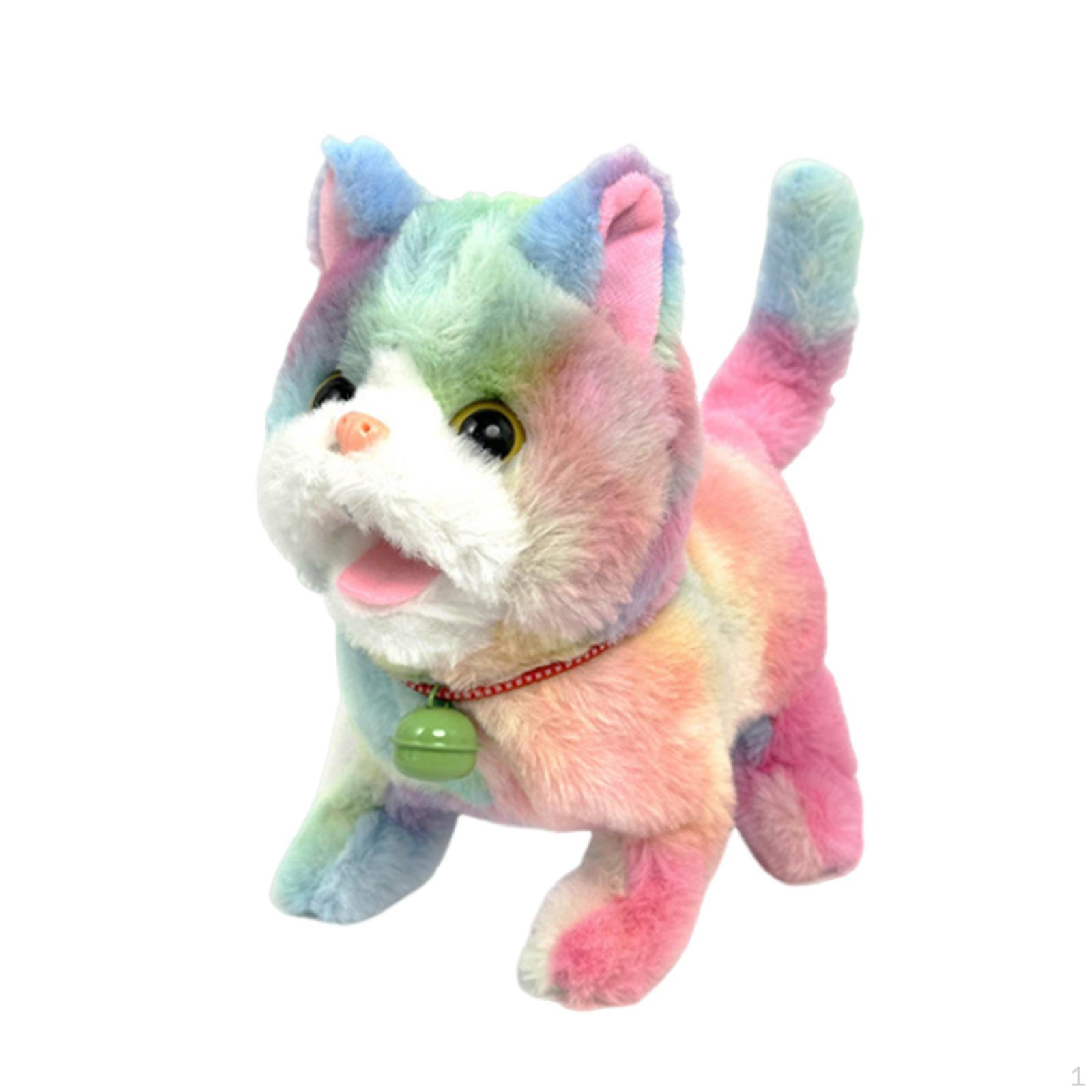 

Электрическая плюшевая игрушка для кошек, детский питомец, виляющий хвостом, мяуканье, электронное устройство для сна зелёный