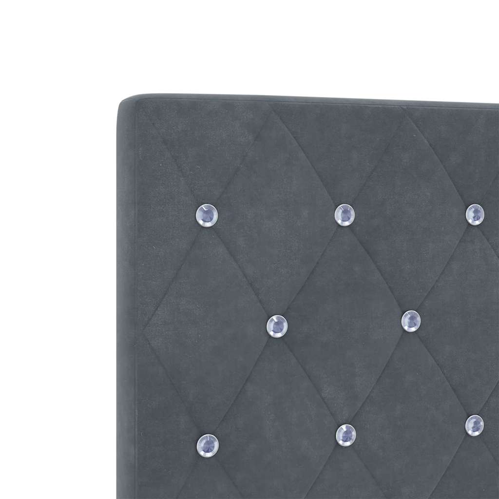 Boxspring Bed with Headboard Dark Grey 120 x 200 cm Velvet