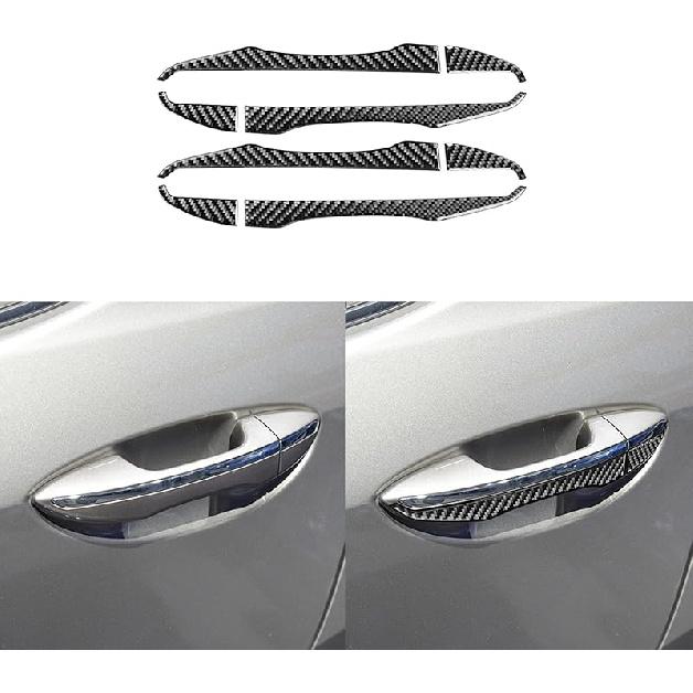 Echte Premium-Kohlefaser-Auto-Mittelkonsolen-Schaltknauf-Panel-Rahmenverkleidung Weicher Aufkleber Kompatibel mit Toyota Corolla/Levin 2014 2015 2016 2017 2018