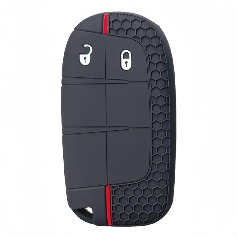2 3 Buttons Silicone Key Case Cover For Jeep Cherokee Compass Renegade Fiat 500X Dodge Charger Dart Chrysler 200 300 Fob Shell