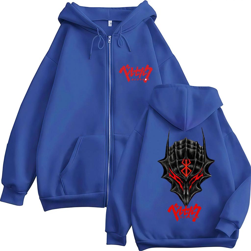Japan Anime Berserk Graphic Hoodies Men Women Vintage Harajuku Manga Male Sweatshirt Oversized Fleece Casual Coats Streetwear