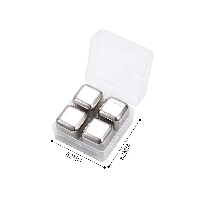 Stainless Steel Whiskey Stones Set - Reusable Ice Cubes for Drinks