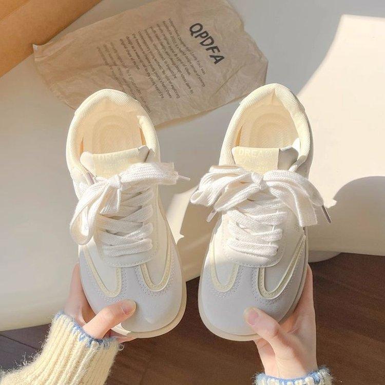 Flat-soled little white shoes children's 2025 spring new niche versatile casual board shoes lightweight soft-soled sports shoes ins
