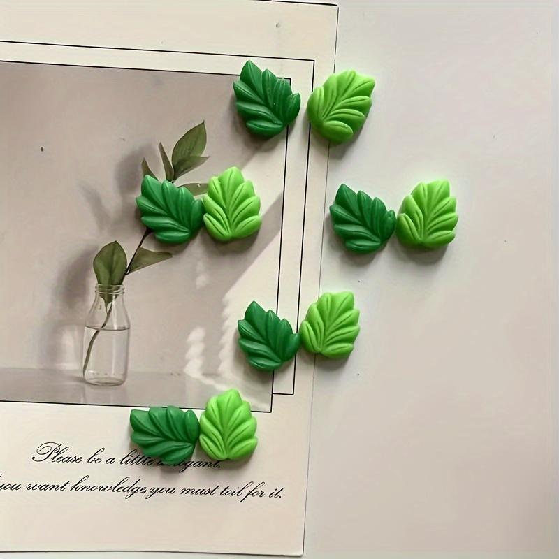 10pcs, Refrigerator Magnets, Cartoon Leaf Fridge Magnets, Cute Decorative Magnets, Personalized Fridge Magnet For Kitchen Office