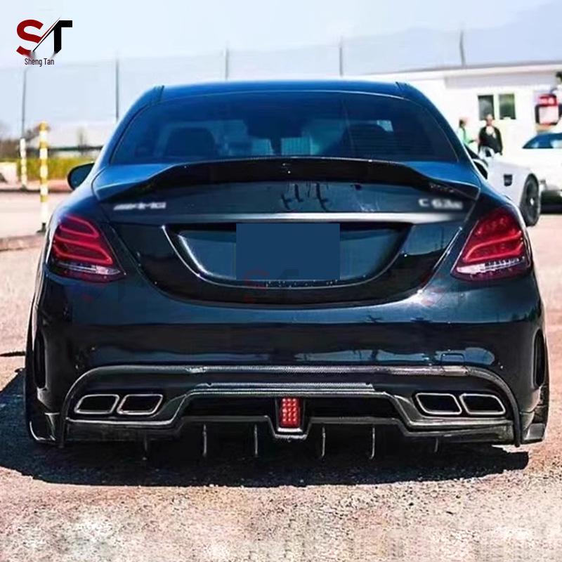 Mercedes-Benz C-Class W205 C63 Carbon Fiber Rear Lip IMP Style Diffuser Body Kit