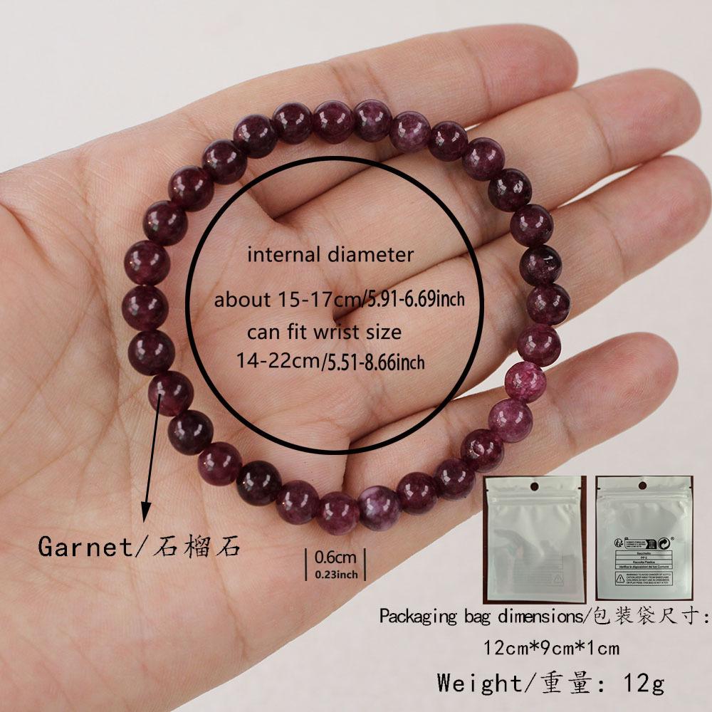 Garnet Bracelet Women's 1mm Small Beaded Bracelet Cherry Red Stone