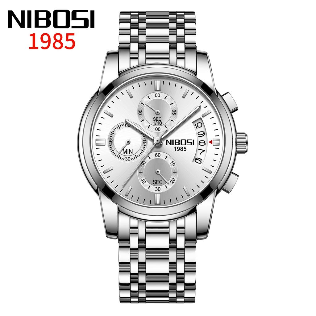 NIBOSI Uhren Business Herrenuhr Multifunktions-Sechs-Pin-Quarzuhr