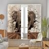 Tier-Muster Design Elefanten-Muster Design 3D Vorhangstangen-Taschen-Stil Tasche Dekorative Fenstergardinen Fensterdekorationen Ideal für Ideal für