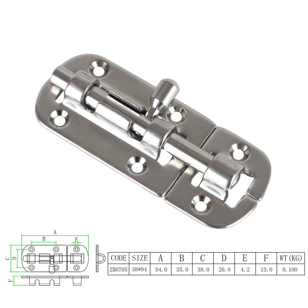 Boat Door Lock Latch Stainless Steel Door Window Lock Latch Slide BarrelBolt ClaspBolt Latch SlidingLock for Marine