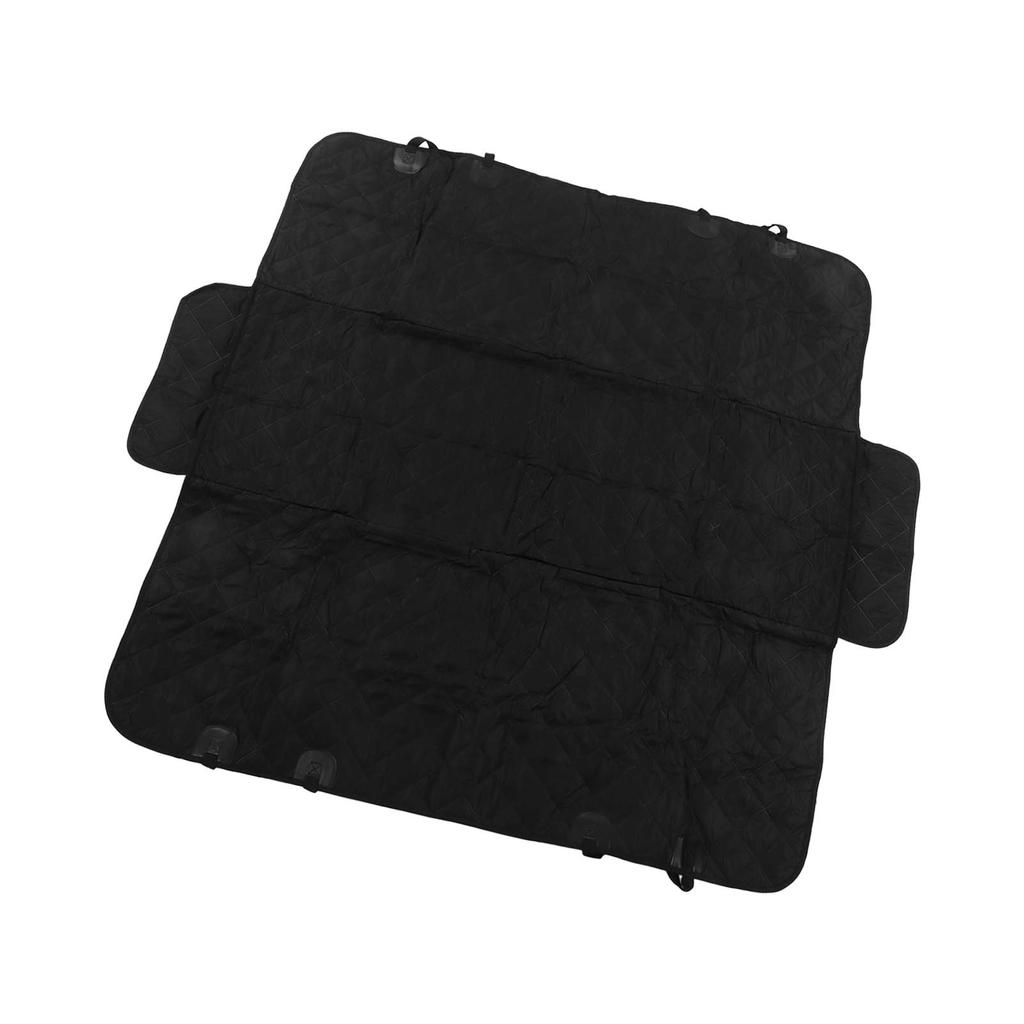 Back Seat Extender Foldable Dog Car Seat Cover Waterproof Black Pet Bridge Platform