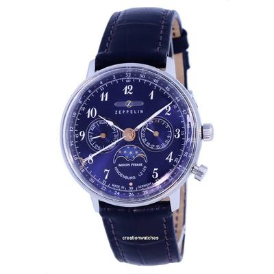 LZ129 Hindenburg Moonphase Blue Dial Quartz 7037-3 70373 Women's Watch