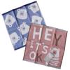 Cute Animal Hand and Mini Towel Cotton Bear Towels, Towels, Washcloths, Set, Gift, 100% (2 Towels)