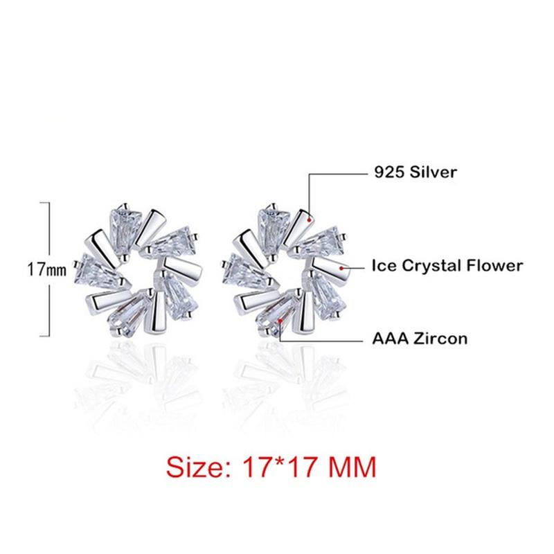 Modische Damen-Ohrringe, weiße Kristall-Blumen-Ohrstecker, Braut-Hochzeitsgeschenk, Schmuck HMM