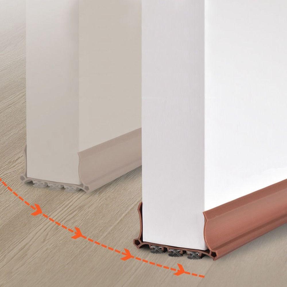 New PVC Door Seal Strip Flexible Soundproof Weatherstrip Self Adhesive Windproof Door Draft Stopper Door