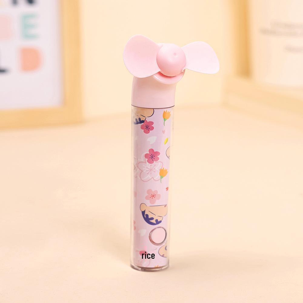 New USB Rechargeable Silent Handheld Cartoon Mini Fan for Kids and Students