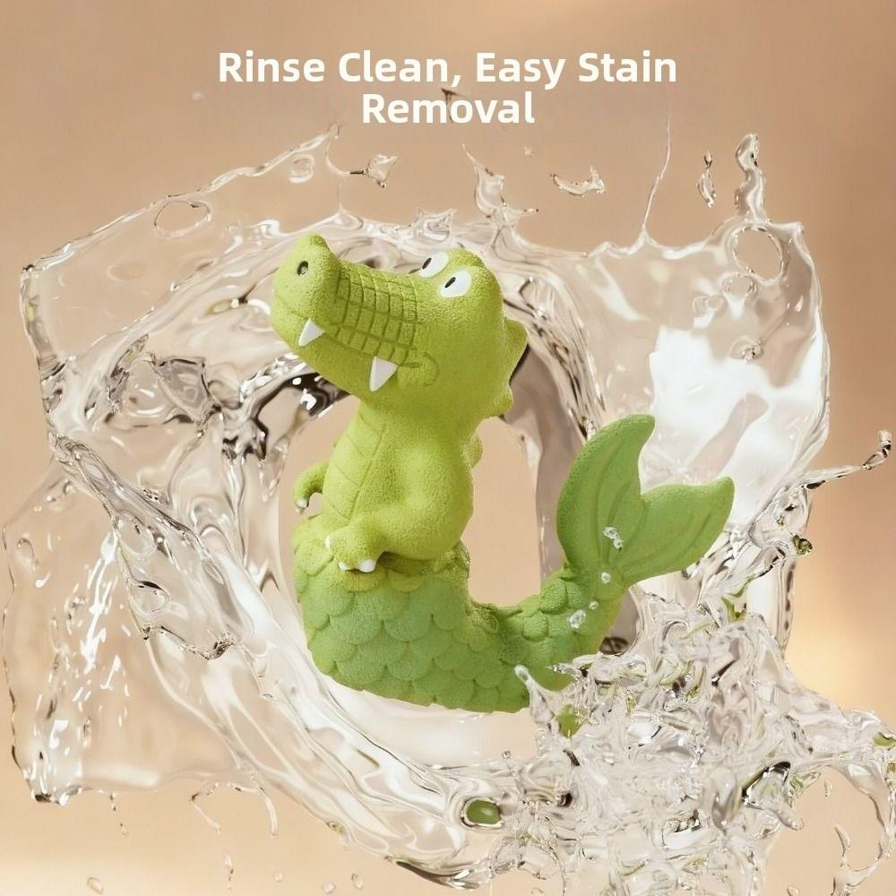 Chew Resistant Squeaky Alligator Dog Toy Green Color Pet Interactive Toy Latex Chew Toy  Pet Biting