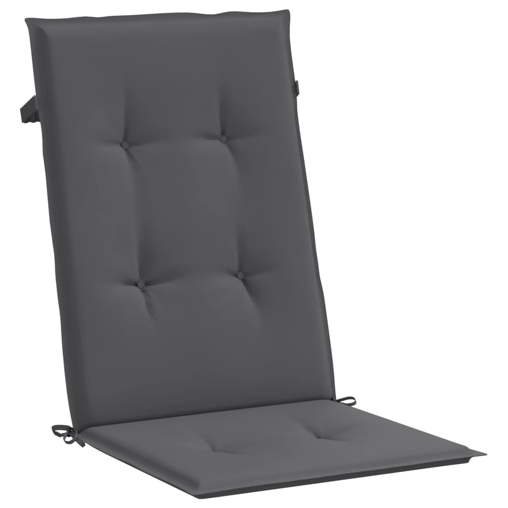 vidaXL Gartenstuhlauflagen für Hochlehner 6 Stk. Anthrazit 120x50x3 cm
