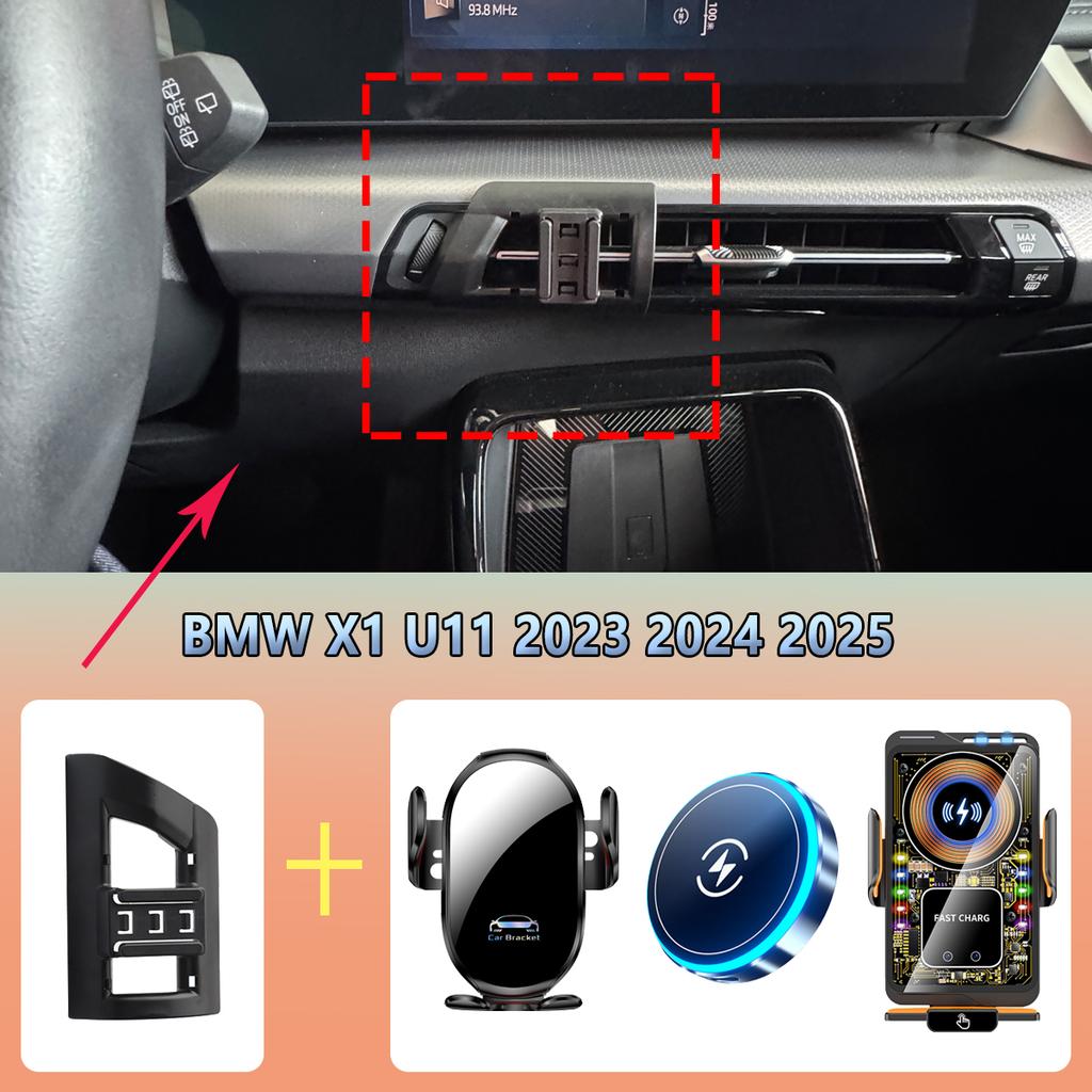 Car Phone Holder For BMW X1 U11 2023 2024 2025 Magnetic Wireless Charging Dedicated Auto Sensing Car phone mount Accessories