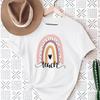 Womens Teach Love Rainbow Mama Graphic TShirt Harajuku Style Aesthetic Rainbow Print Modal Dress Casual Top for Women Cartoon
