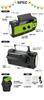 Rikopin Emergency Radio with USB Hand Crank and Solar 2000mAh Disaster Preparedness Supplies for and Power Compatible with iPhone and Android Radio