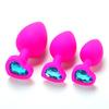 3pcs a Lot Heart-shaped Silicone Anal Plug G-spot Court Butt Plug Sexual Health Adult Sex Adult Supplies Sex Toys for Woman