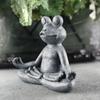 Chinesische Froschfigur Glücksbringer Harz Yoga Frosch Lustiger Frosch Gartenskulptur Außenbereich