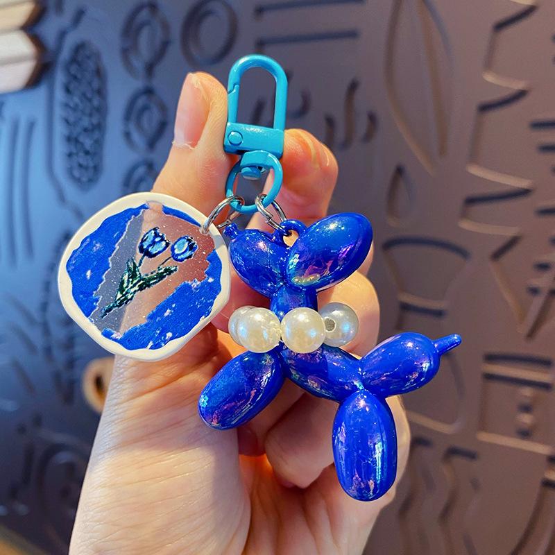 New Balloon Dog Keychain Models for Girls Sweet Style Balloon Dog Phone Chain Key Buckle Accessories Bag Pendant Toys New