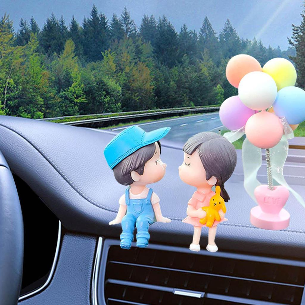 Auto-Armaturenbrett-Dekoration, Niedliche Mini-Lustige Multifunktionale Pärchen-Puppe Mode-Accessoires Dekoration