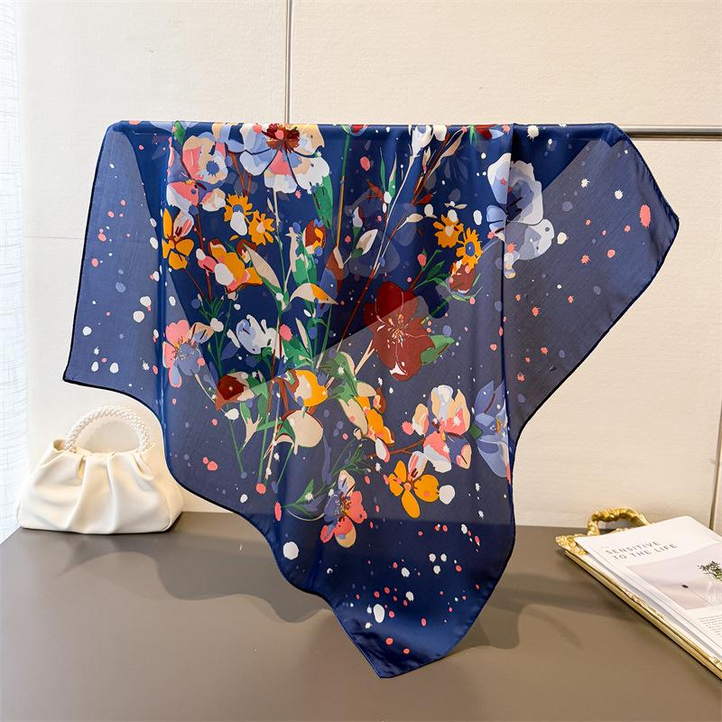 Luxury Brand Printed Scarves Women's Scarf Spring and Summer Floral Decorations Small Neckties Hairbands Bags
