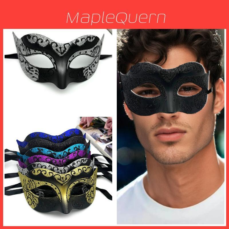 Halloween Mask With Plastic Half Face Design For Cosplay And Costume Parties