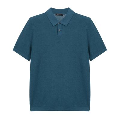BASSOHOMME Soft Cotton Knit Short Sleeve Polo Shirt (Wsy2Wt56A)