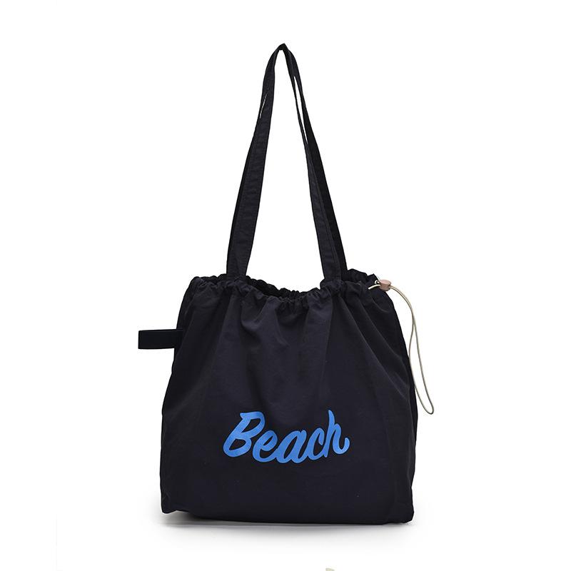 New Letter Printing Casual Large-capacity Tote Bag, Light Travel Versatile Lazy Wind Shoulder Stray Bag