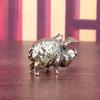 Pure Brass Zodiac Pig Ornament: Retro Long-Eared Home & Office Decoration, Small Desktop Tea Pet Handicraft.